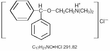 Difenhidramin yapısal formülü