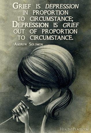 Depresyon hakkında alıntı - Keder, duruma göre depresyon; depresyon durumla orantılı olmayan bir kederdir.
